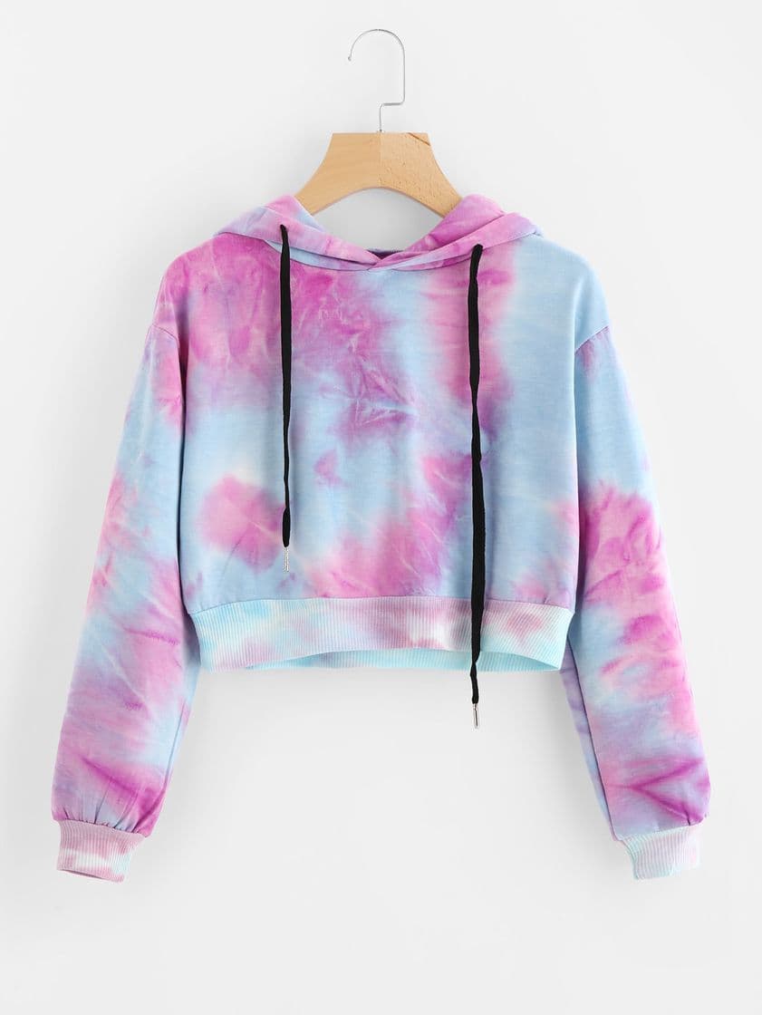 Producto Color Tie Dye Sudaderas Tumblr Cortas con Capucha para Mujer Chica Adolescente