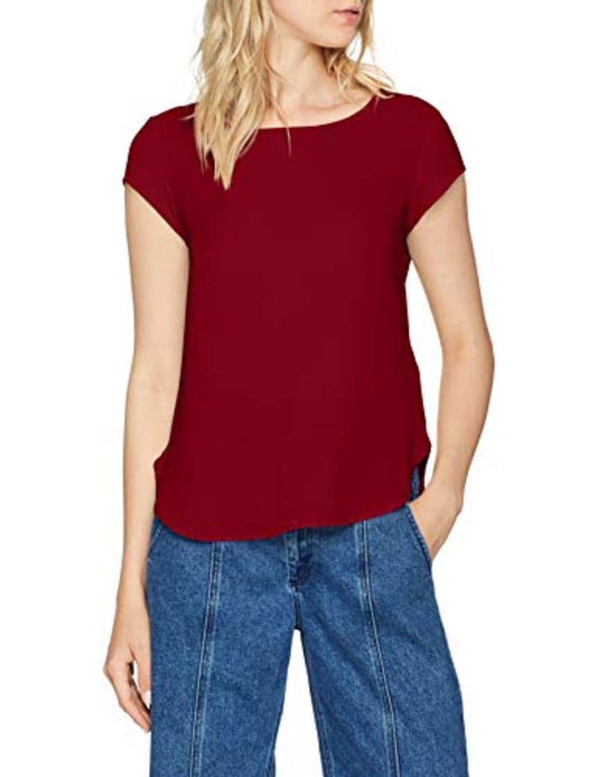 Fashion Only Onlvic S/s Solid Top Noos Wvn Blusa, Rojo