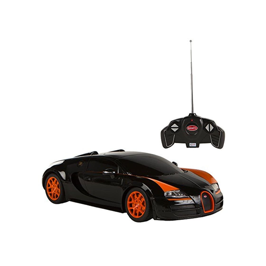 Product Rastar Coche teledirigido 1:18 Bugatti Veyron Gran Sport, color negro,