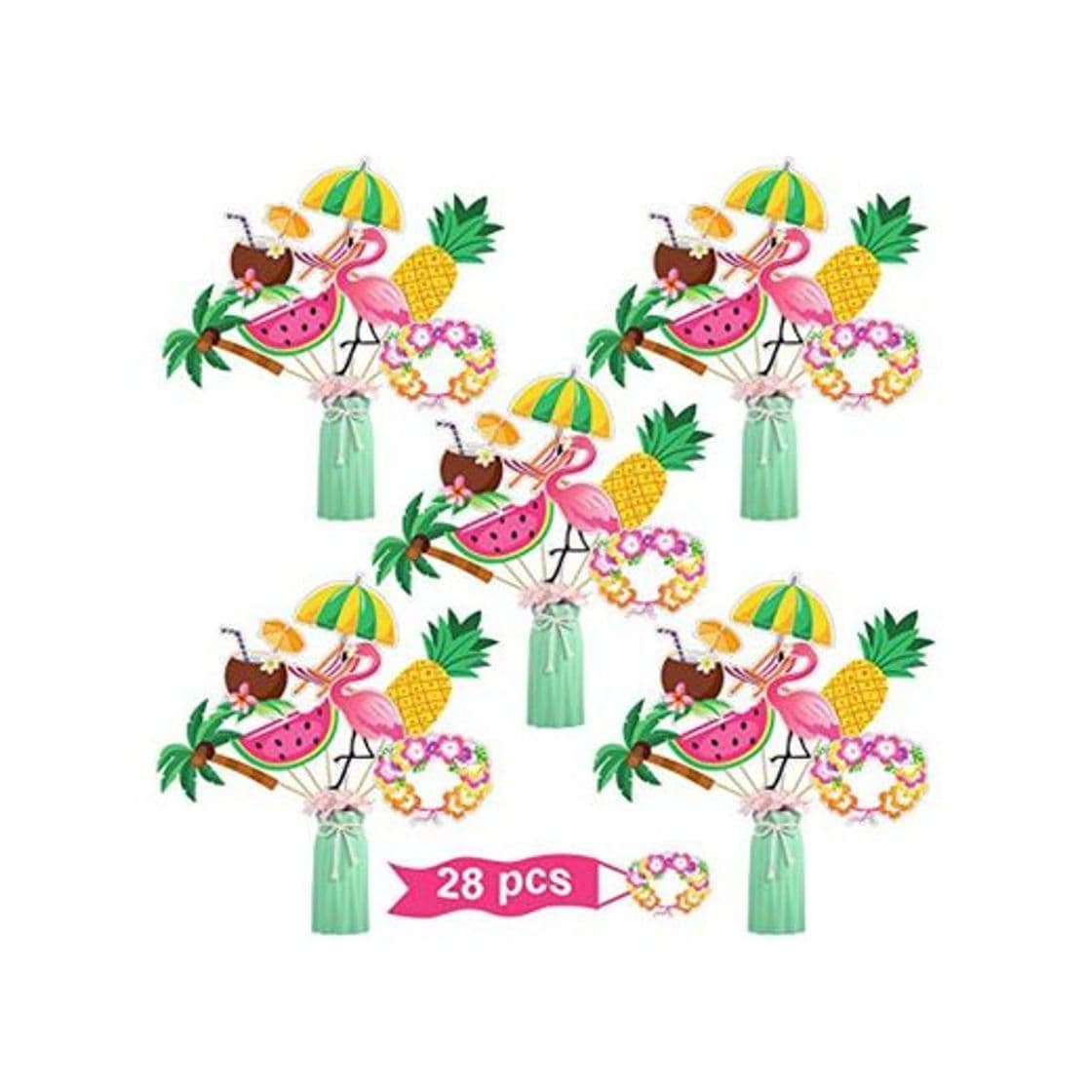 Product Juego de Palitos de Centro de Mesa de Fiesta Hawaiana 28 Topper