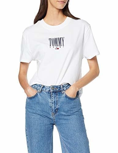 Fashion Tommy Jeans Mujer Embroidery Graphic Tee Camiseta   Blanco