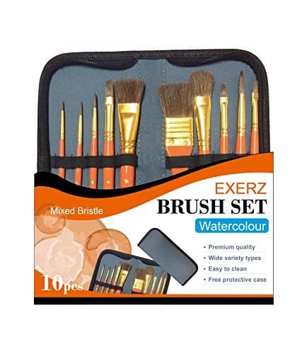 Product Exerz JH023 Artist Set de Pinceles – 10 Pinceles Profesionales de Cerdas