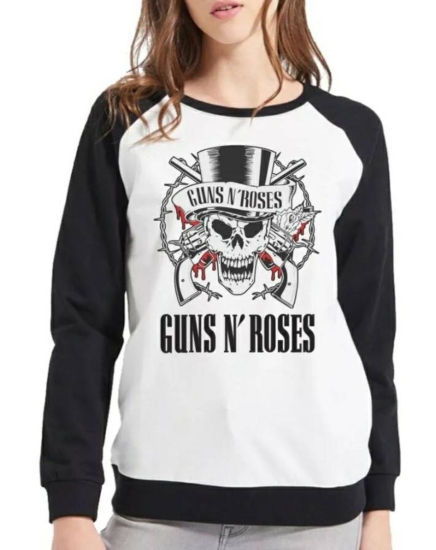 Moda Moletom raglan Guns N' Roses