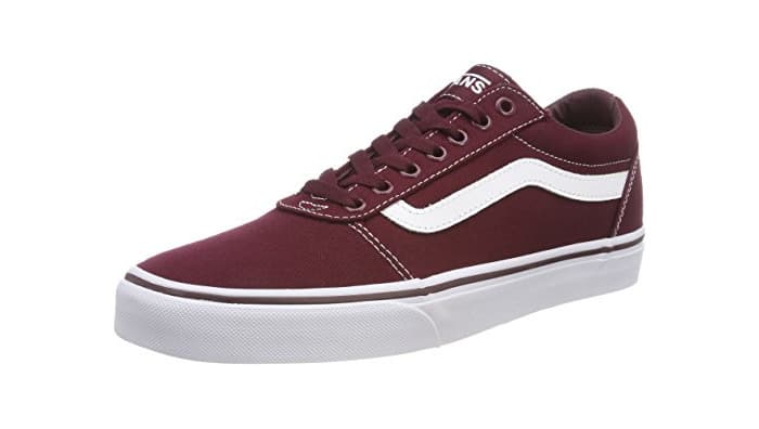 Moda Vans Ward Canvas, Zapatillas para Hombre Rojo