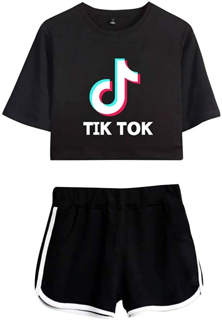 Product TIK Tok Conjunto 2 Piezas Mujer Verano Completo Sportivo Pantalon y Crop