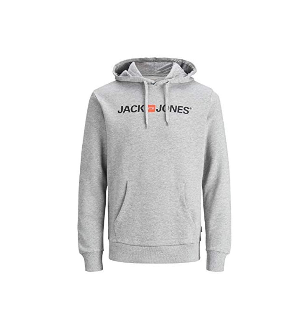 Moda JACK & JONES Jjecorp Logo Sweat Hood Noos Capucha, Gris