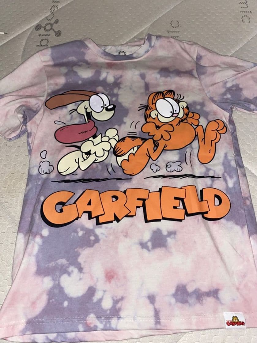 Moda Camiseta tye dye garfield 