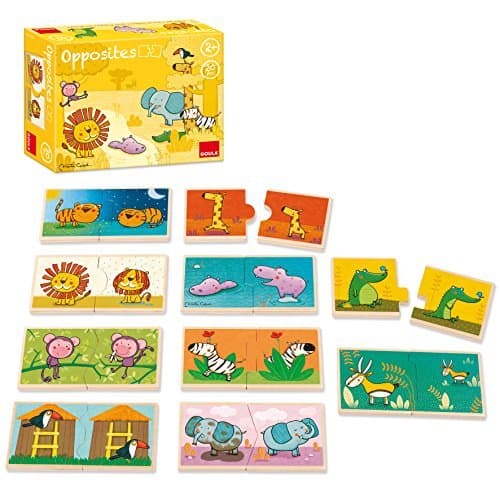 Place Goula 10 puzzles de 2 piezas de madera con animales de la