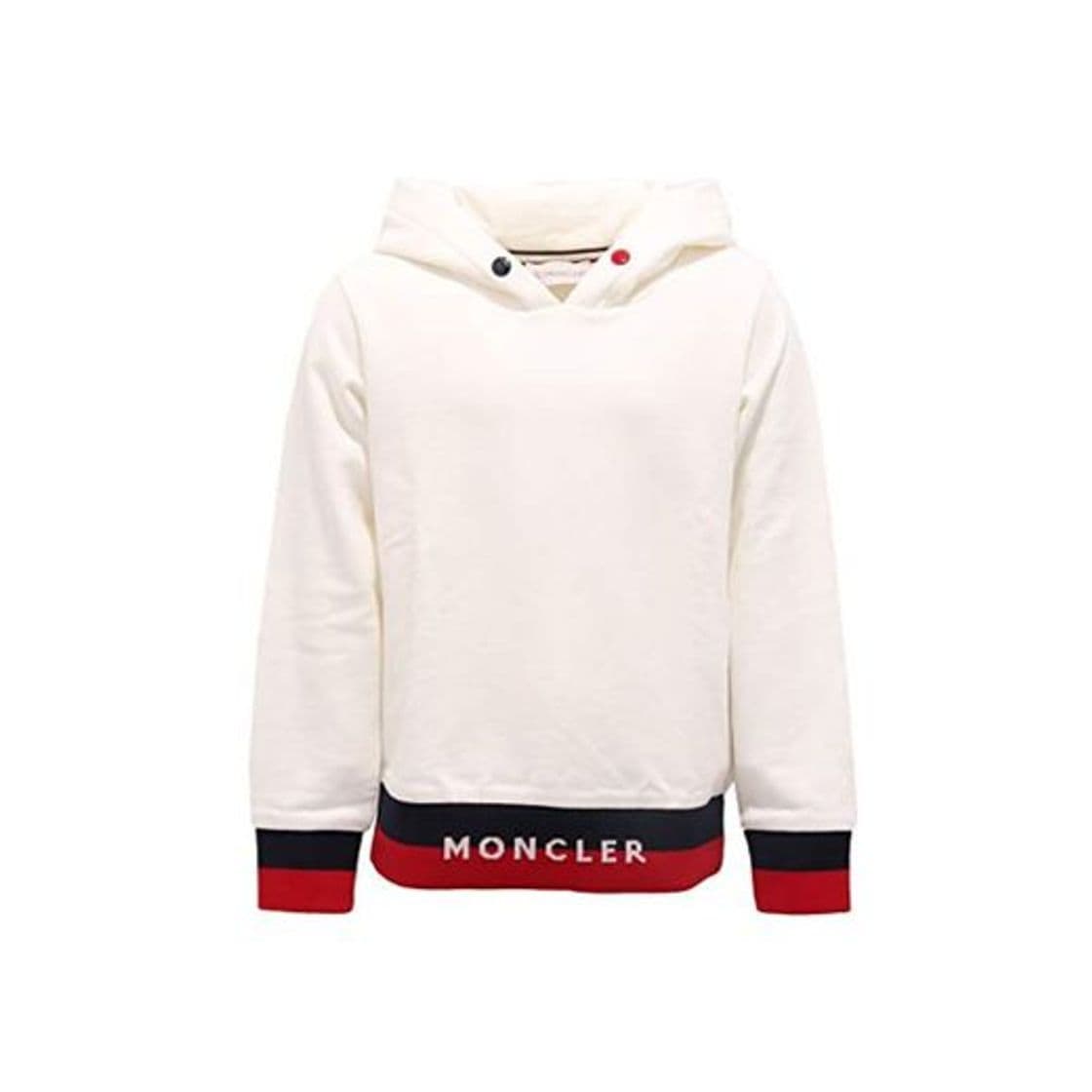 Producto MONCLER 9234AA Felpa Bimbo Boy White Cotton Hoodie Sweatshirt [6 Years]