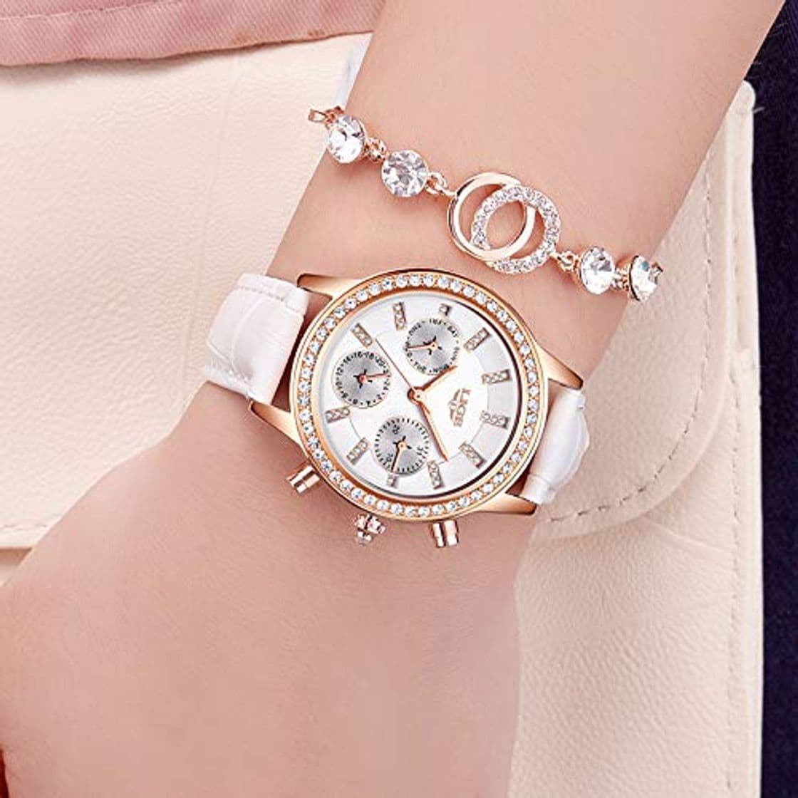 Fashion WZFCSAEAE Relogio Feminino Mujeres Relojes Marca Chica Reloj de Cuarzo Cuero Casual