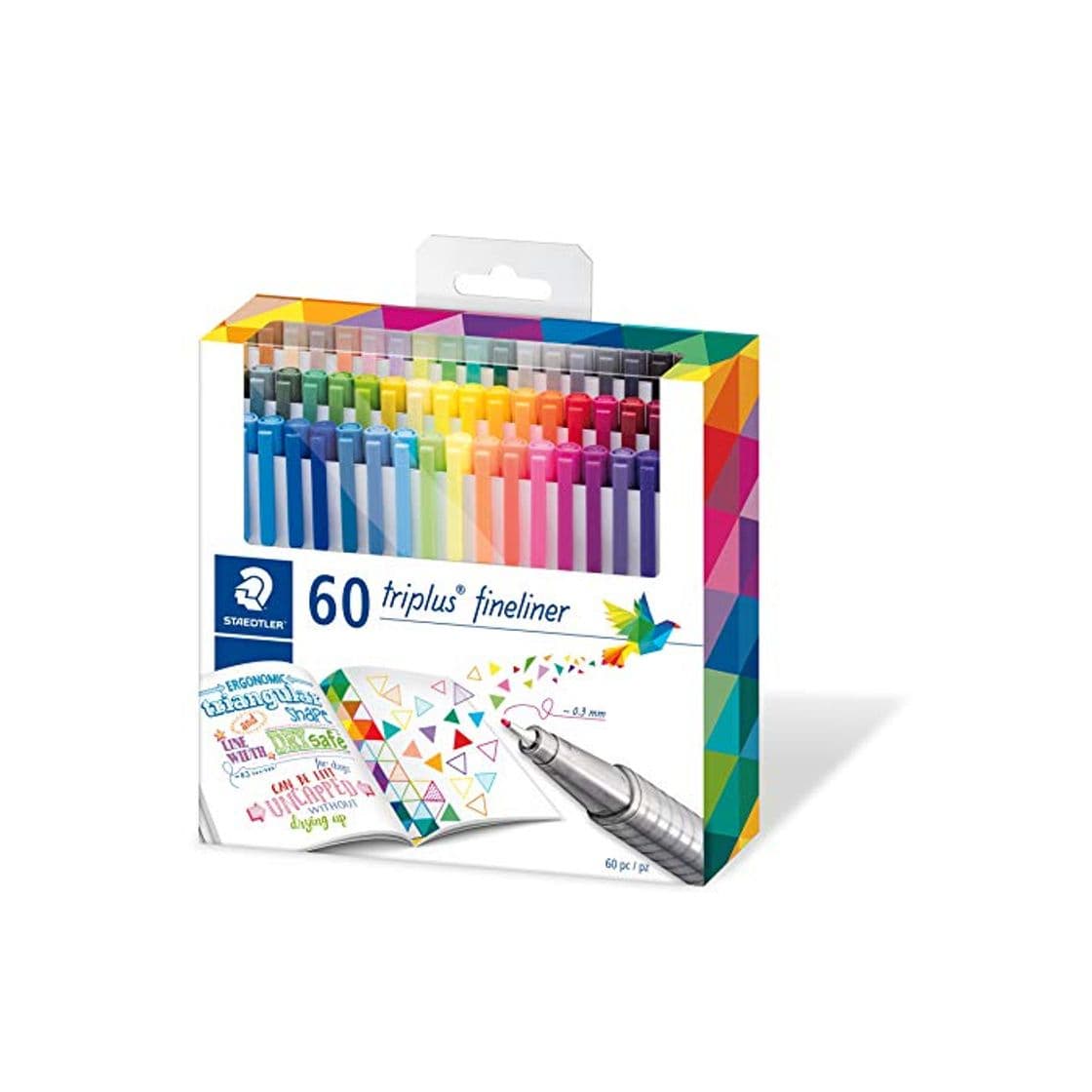 Producto Staedtler 334 C60. Rotuladores de colores brillantes de punta fina Triplus Fineliner.