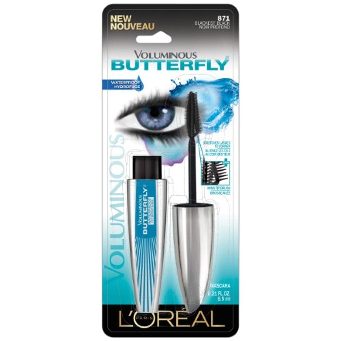 Moda L'Oreal Paris Voluminous Butterfly Waterproof Mascara, Blackest ...