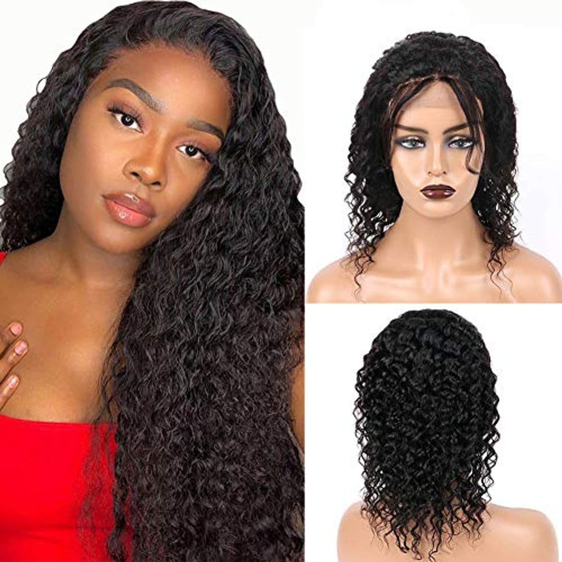 Product DaiMer 4x4 Lace Closure Deep Wave 100% Human Hair Lace Wigs For