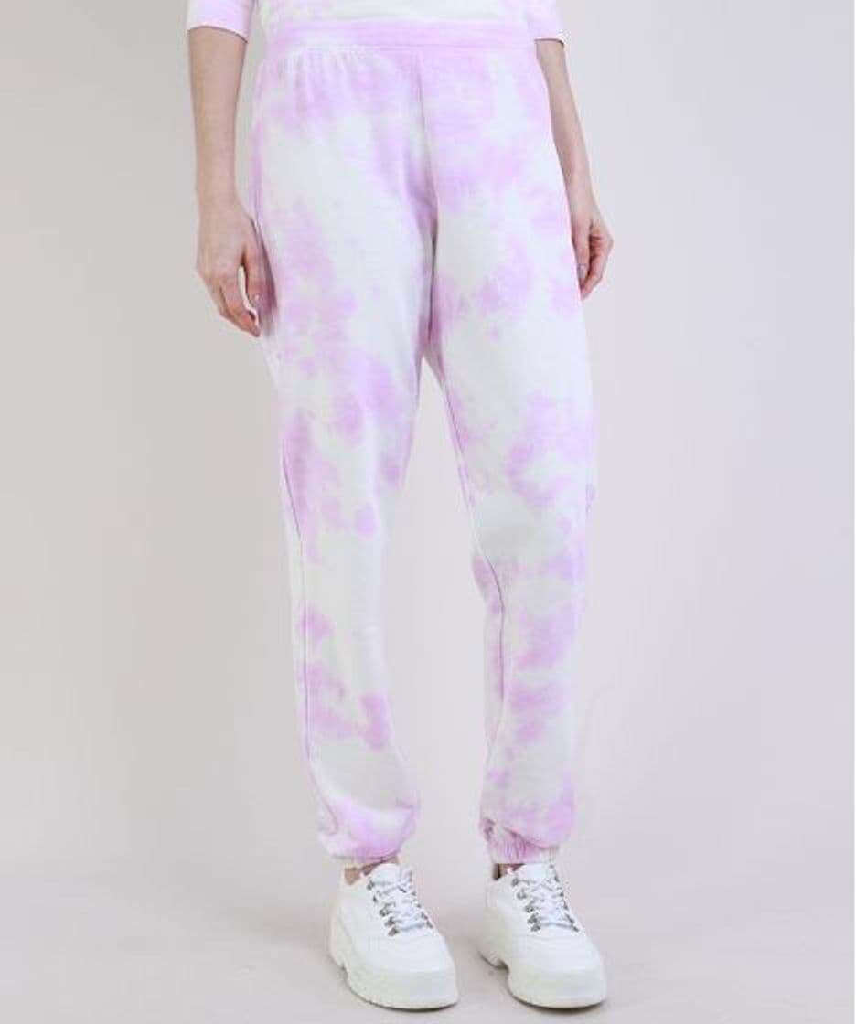 Product Calça moletom TIE DYE rosa