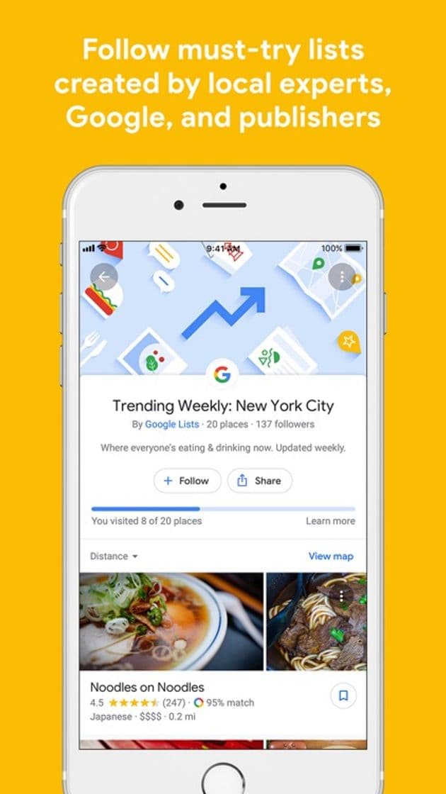 App Google Maps - Transit & Food