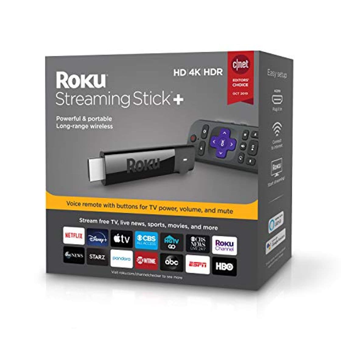 Product Roku Streaming Stick+ Media Player 3810R 4K UHD