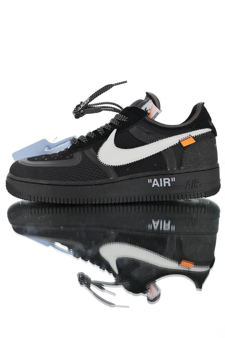 Fashion Nike Air Force 1 OFF WHITE “Black” 2.0 Negras