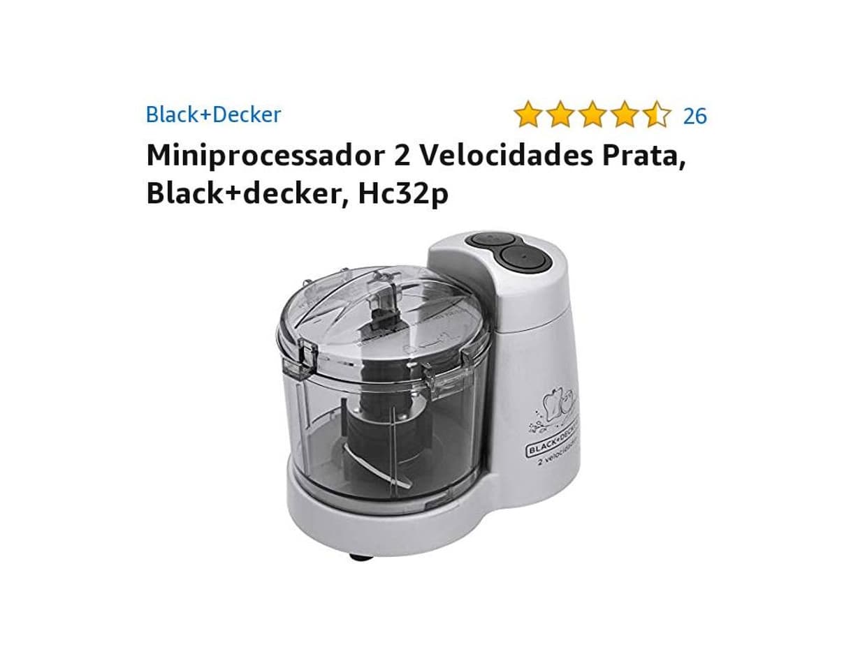 Product Miniprocessador 2 Velocidades Prata, Black