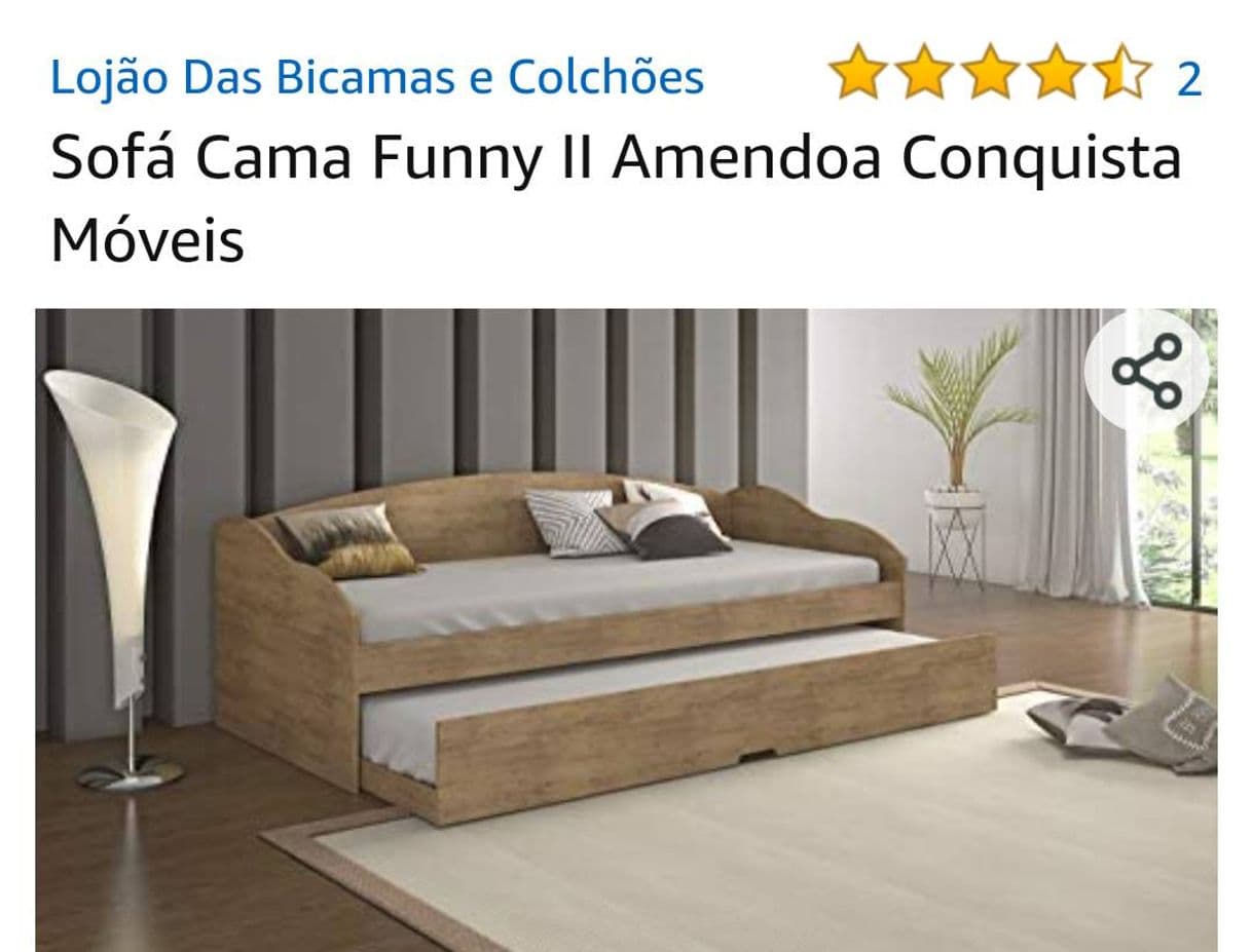 Product Sofá Cama Funny II Amendoa Conquista Móveis

