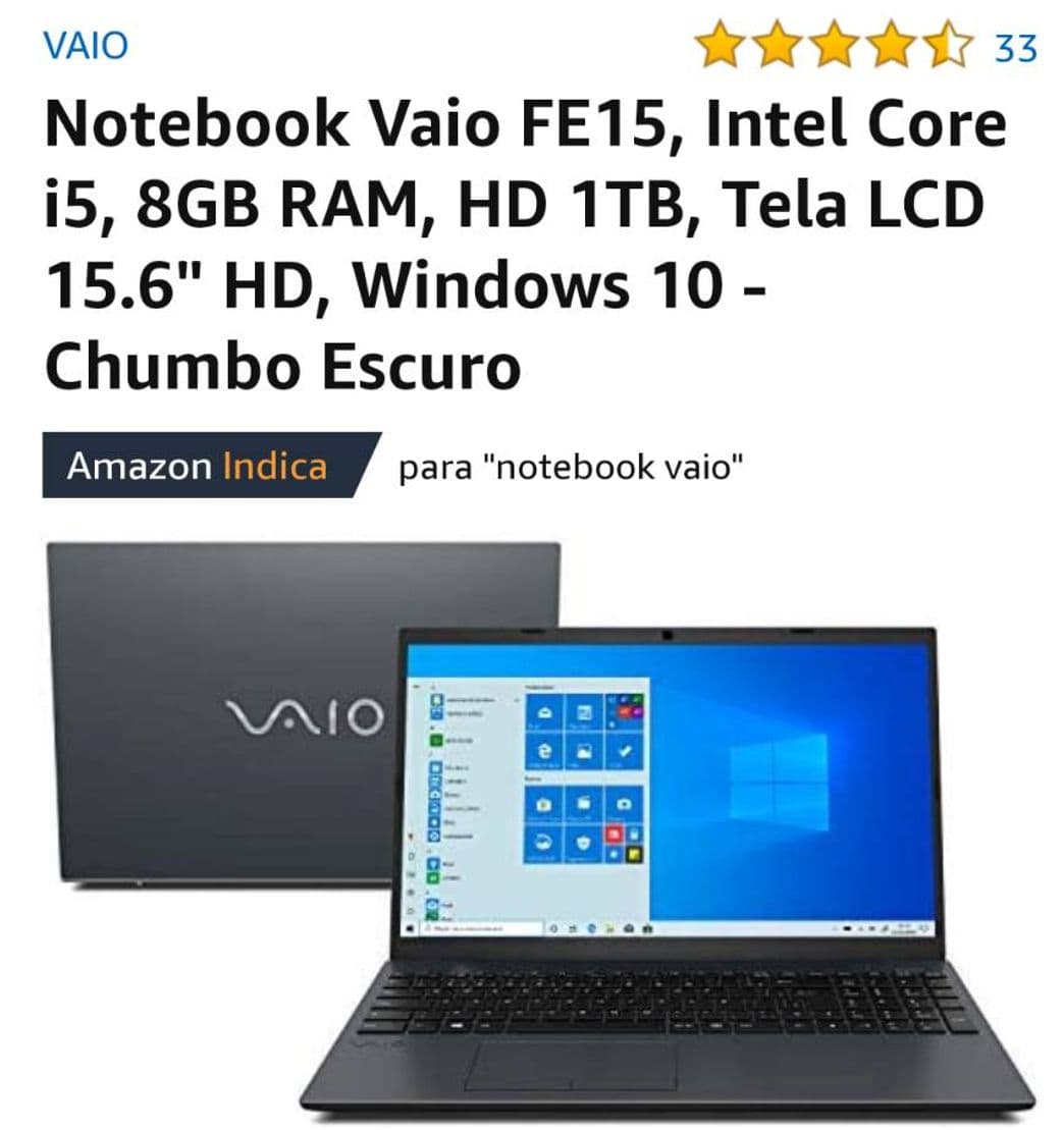 Producto Notebook Vaio FE15