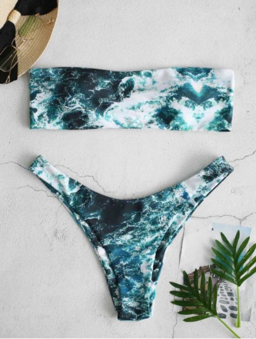 Fashion [59% OFF] [POPULAR] 2020 ZAFUL Abstract Bandeau Bikini