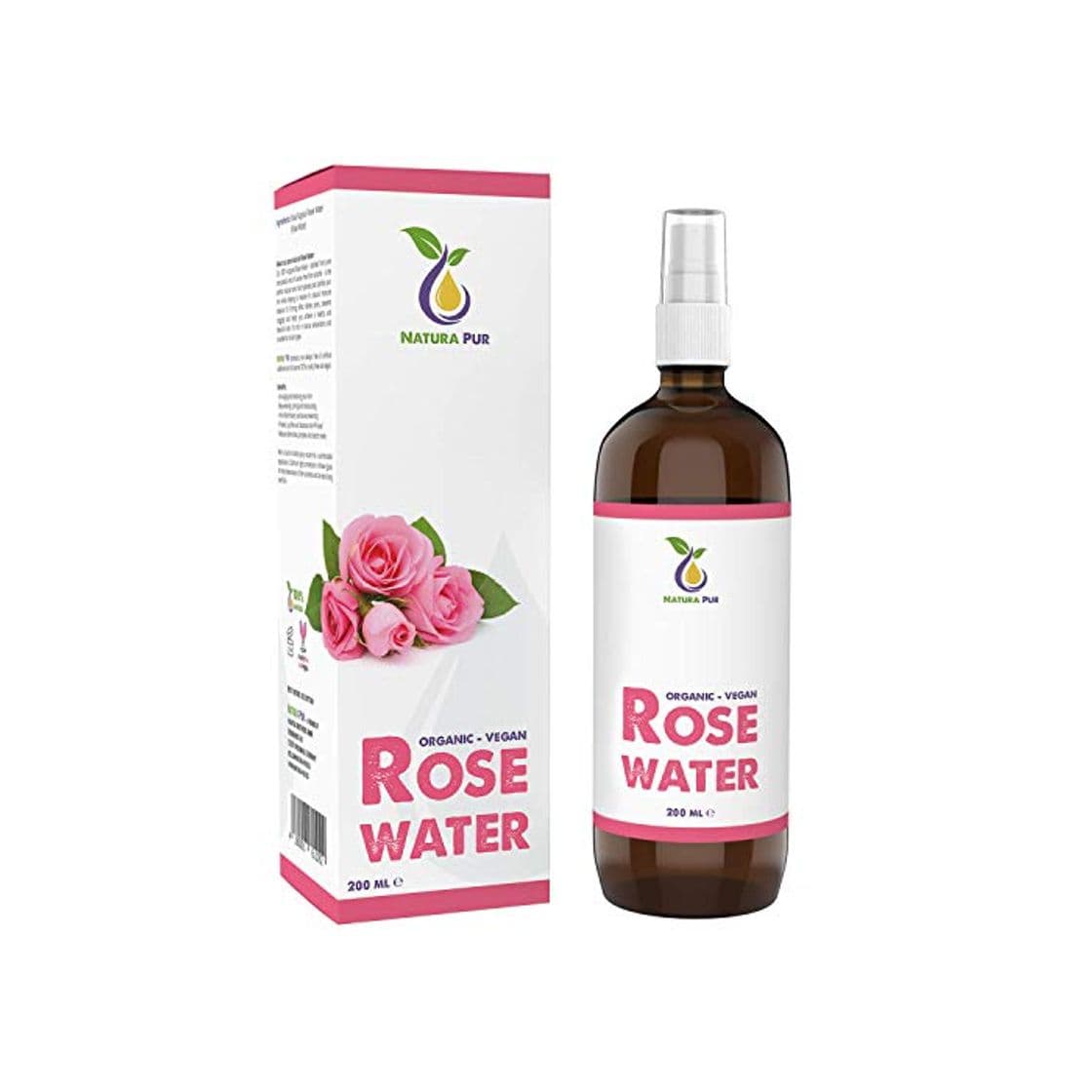 Product NATURA PUR Agua de Rosas Natural en Spray 200 ml - Hidrolato