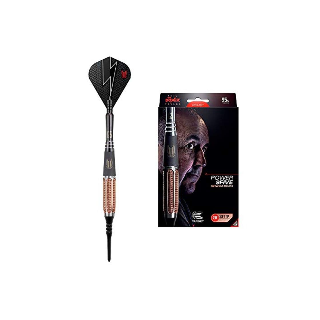 Product Target Darts Phil Taylor Power 9-Five Gen 5 18G 95% Tungsten Soft