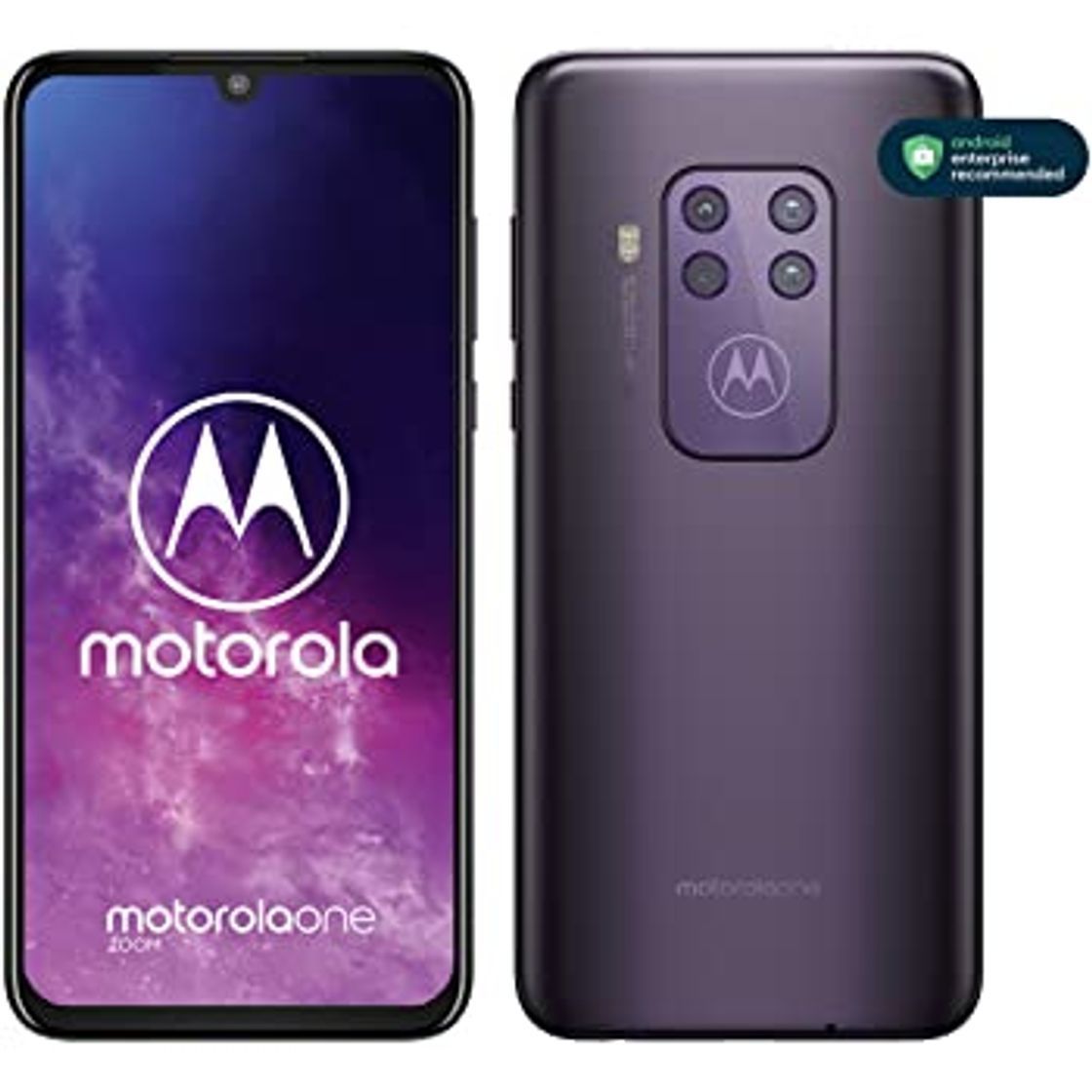 Electronic Motorola One Zoom con Alexa Hands-Free (Pantalla 6,4" FHD+, Sistema de 4