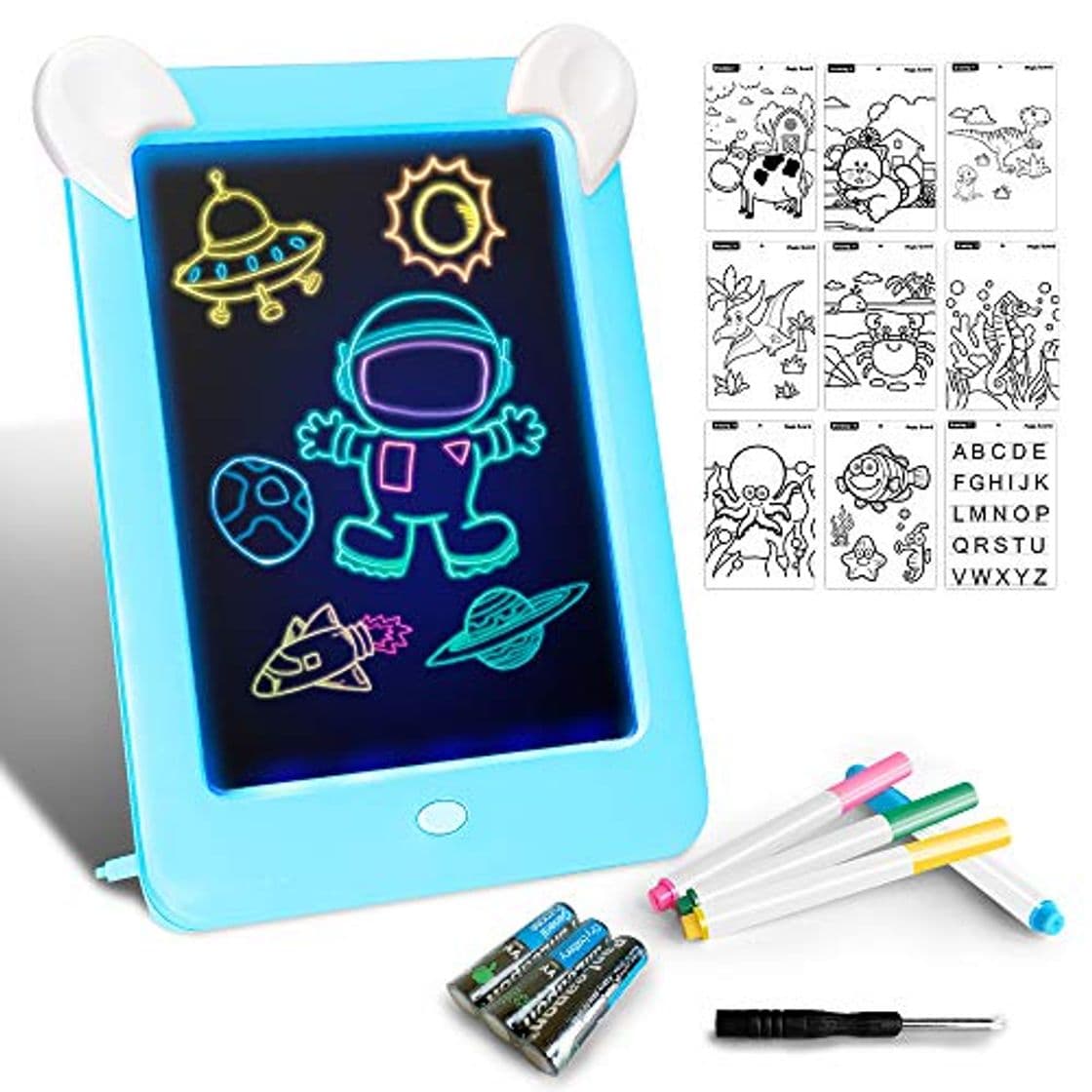 Product Tableta de Dibujo Pizarra 3D Mágico con Luces LED Educativo Infantil Dibujo