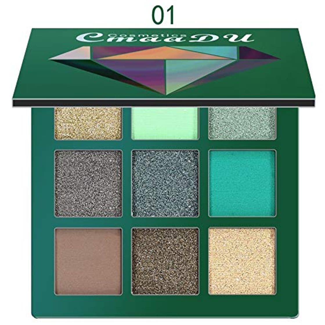 Producto 9 Color Shimmer Glitter Sombra De Ojos En Polvo Mate Maquillaje De