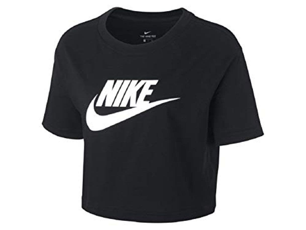 Moda Nike Icon Futura Cropped - Camiseta para mujer, Mujer, blanco