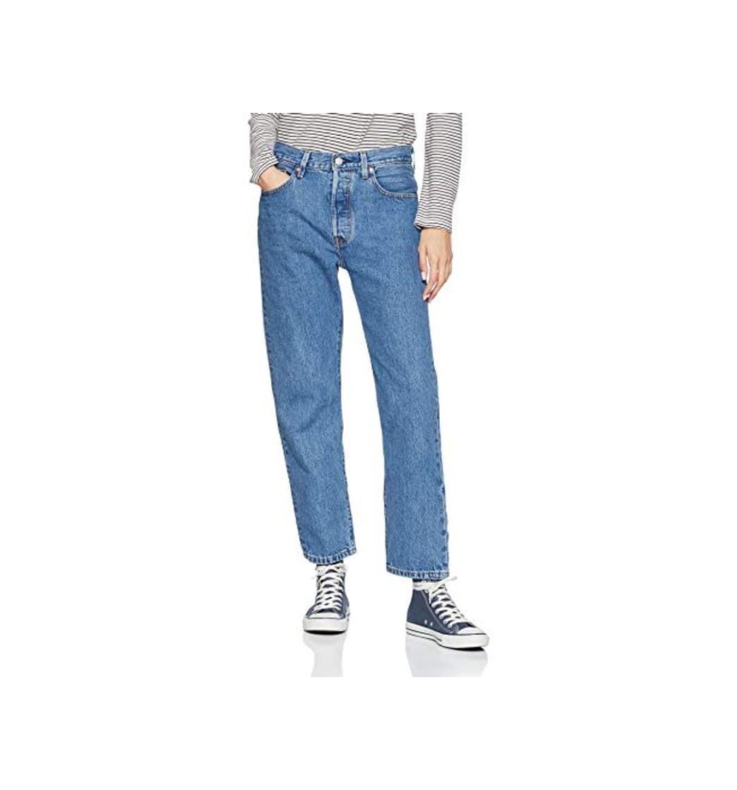 Moda Levi's 501 Crop Vaqueros Boyfriend, Azul