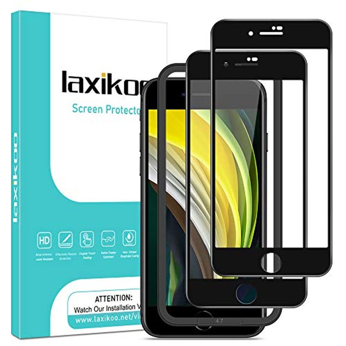 Product laxikoo 2 Piezas Protector Pantalla para iPhone SE 2020 /iPhone 8/7