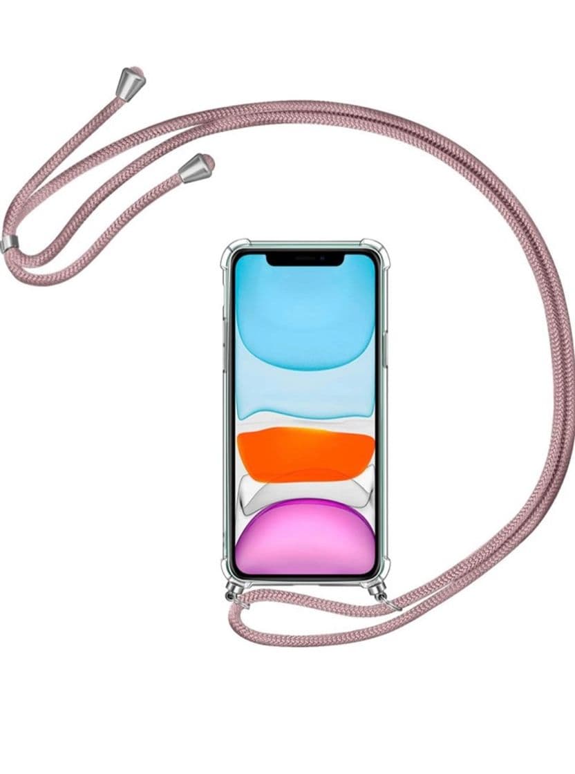 Moda AROYI Funda con Cuerda para iPhone 11, Carcasa Transparente ...