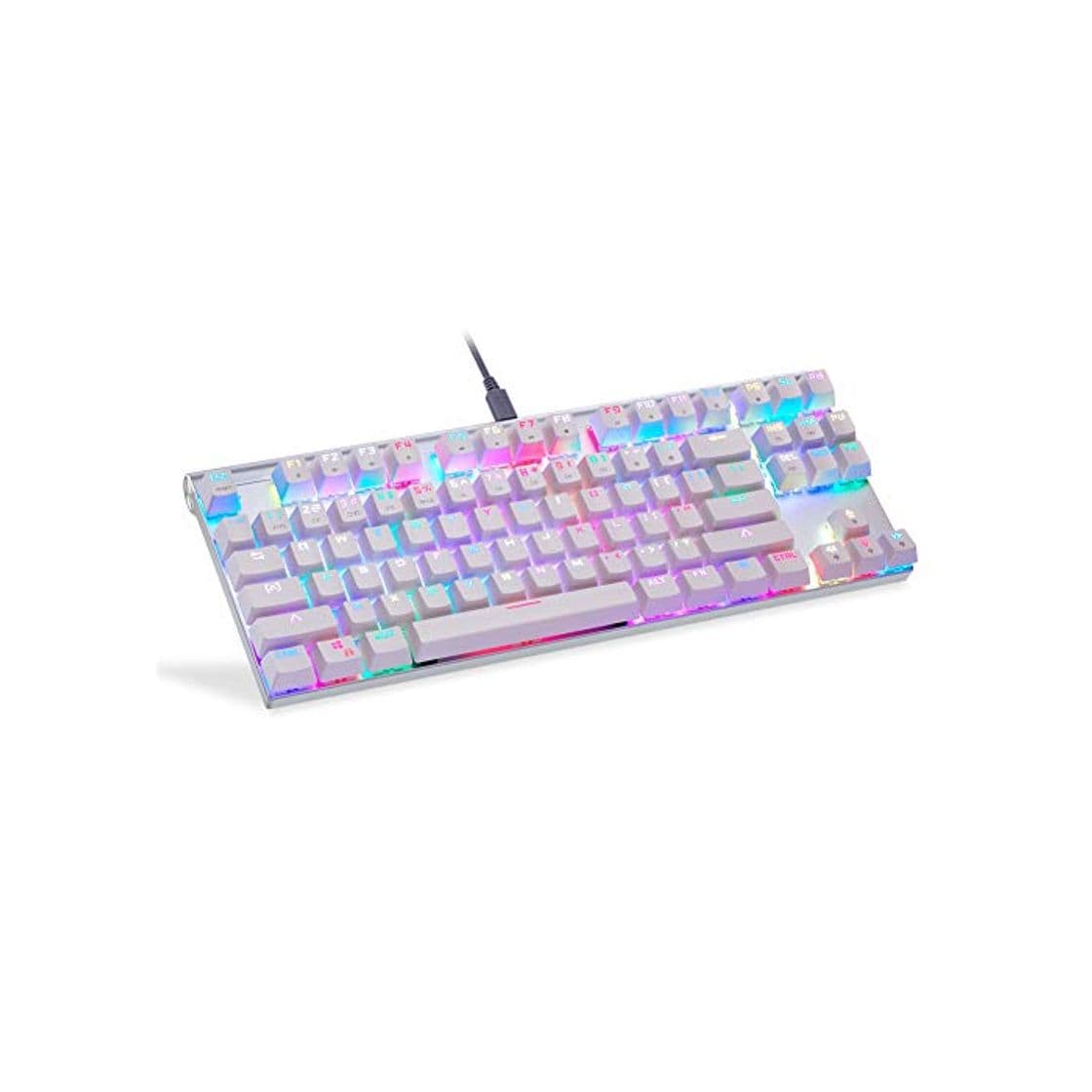 Fashion Teclado mecánico pequeño de 87 Teclas sin prisa whiteredaxis Size