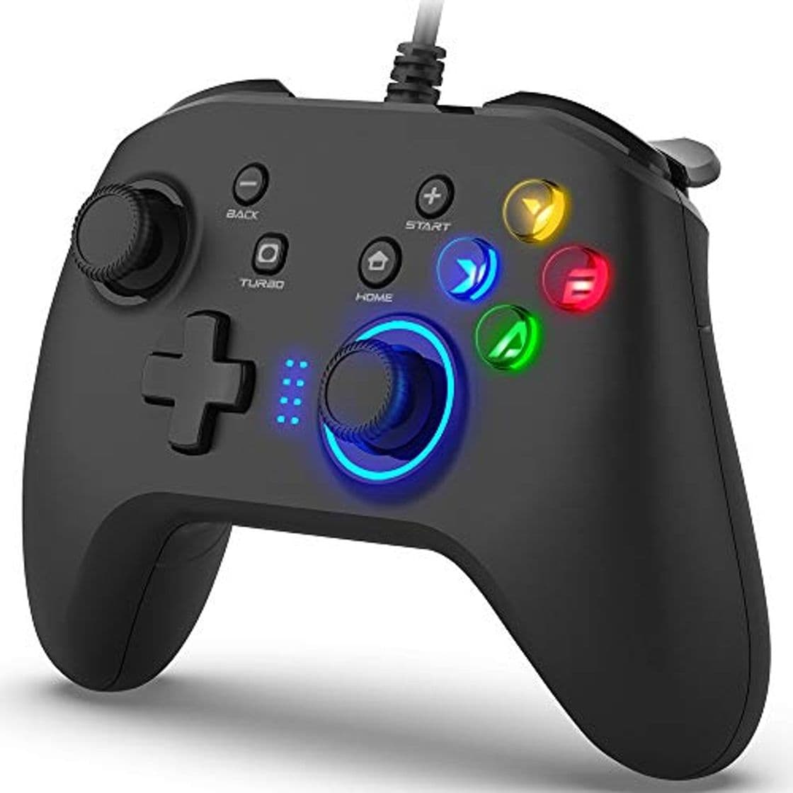 Product Mando de Juegos con Cable, Joystick Gamepad Doble Vibración, Controlador de Juegos