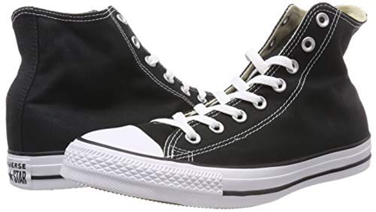 Moda Converse Chuck Taylor All Star, Zapatillas altas Unisex adulto, Negro (Black), 38