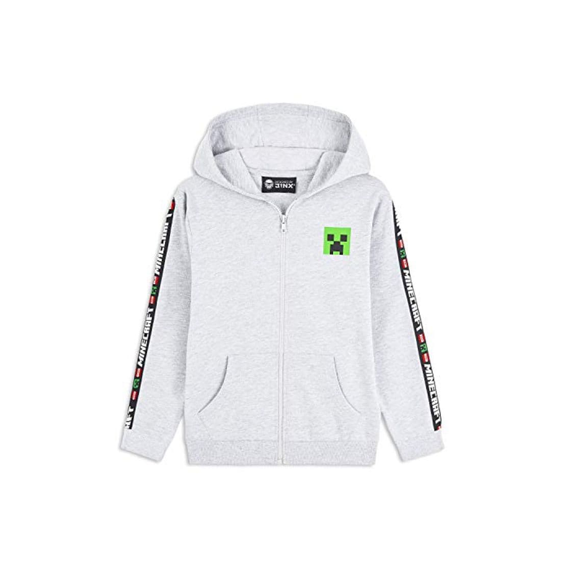 Fashion Minecraft Sudadera con capucha para niños con manga larga Gris 11