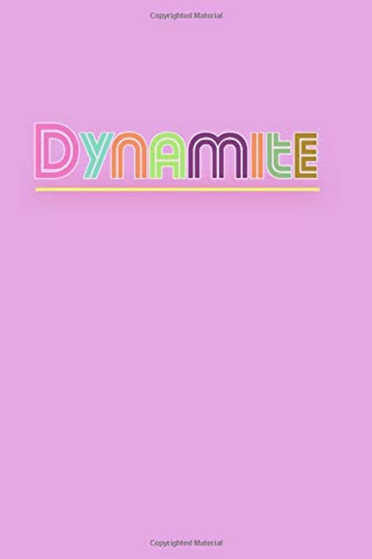 Book Dynamite BTS Notebook Writing Journal: Lined Notebook For K