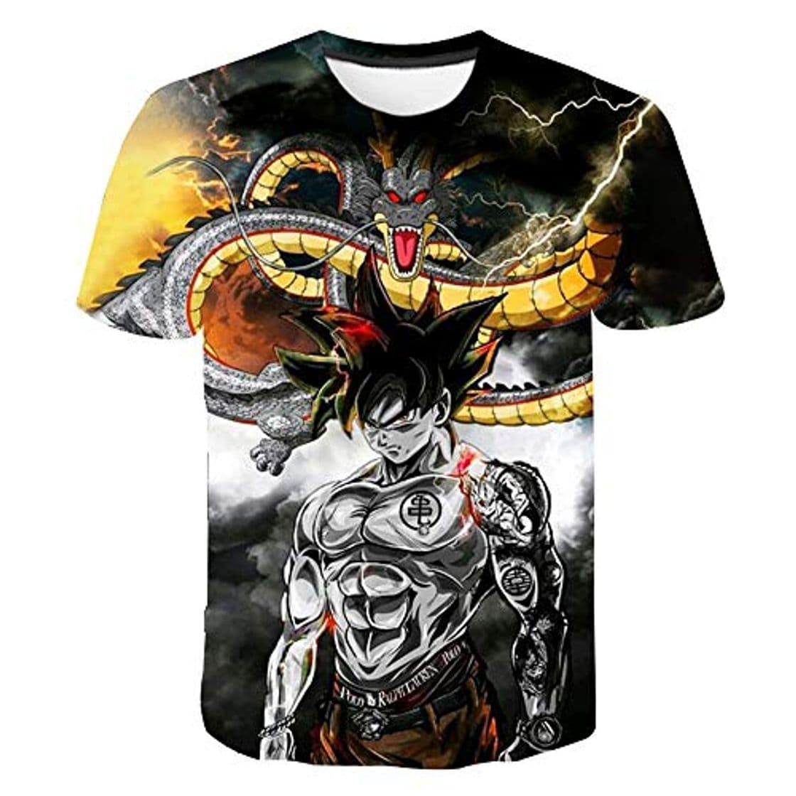 Moda XKDZT Camisa De Hombre Anime Dragon Ball Goku Super Saiyan Camiseta con