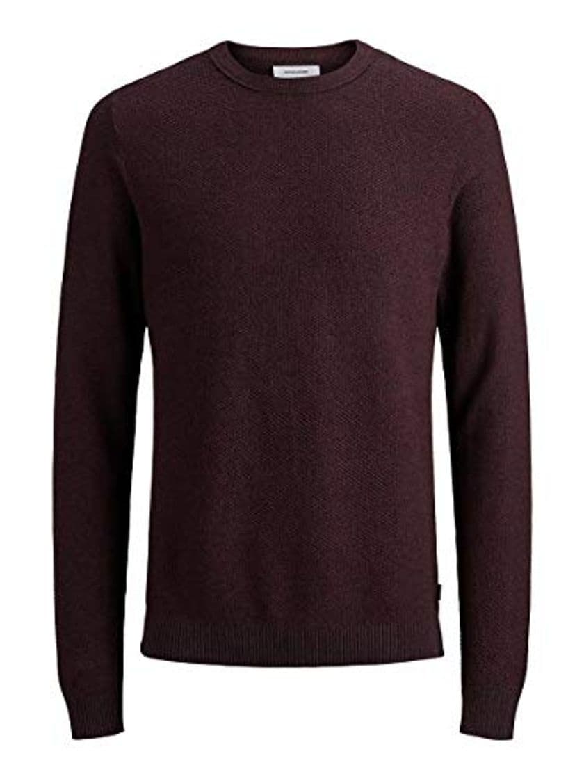 Fashion JACK & JONES Jjestructure Knit Crew Neck Noos suéter, Rojo