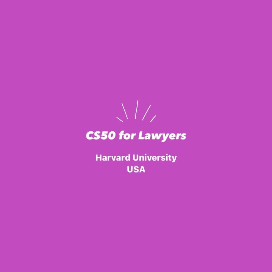 Moda CS50 for Lawyers | edX