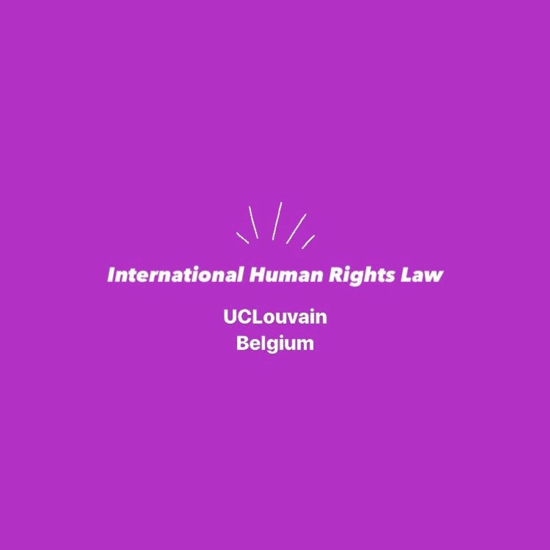 Moda International Human Rights Law | edX