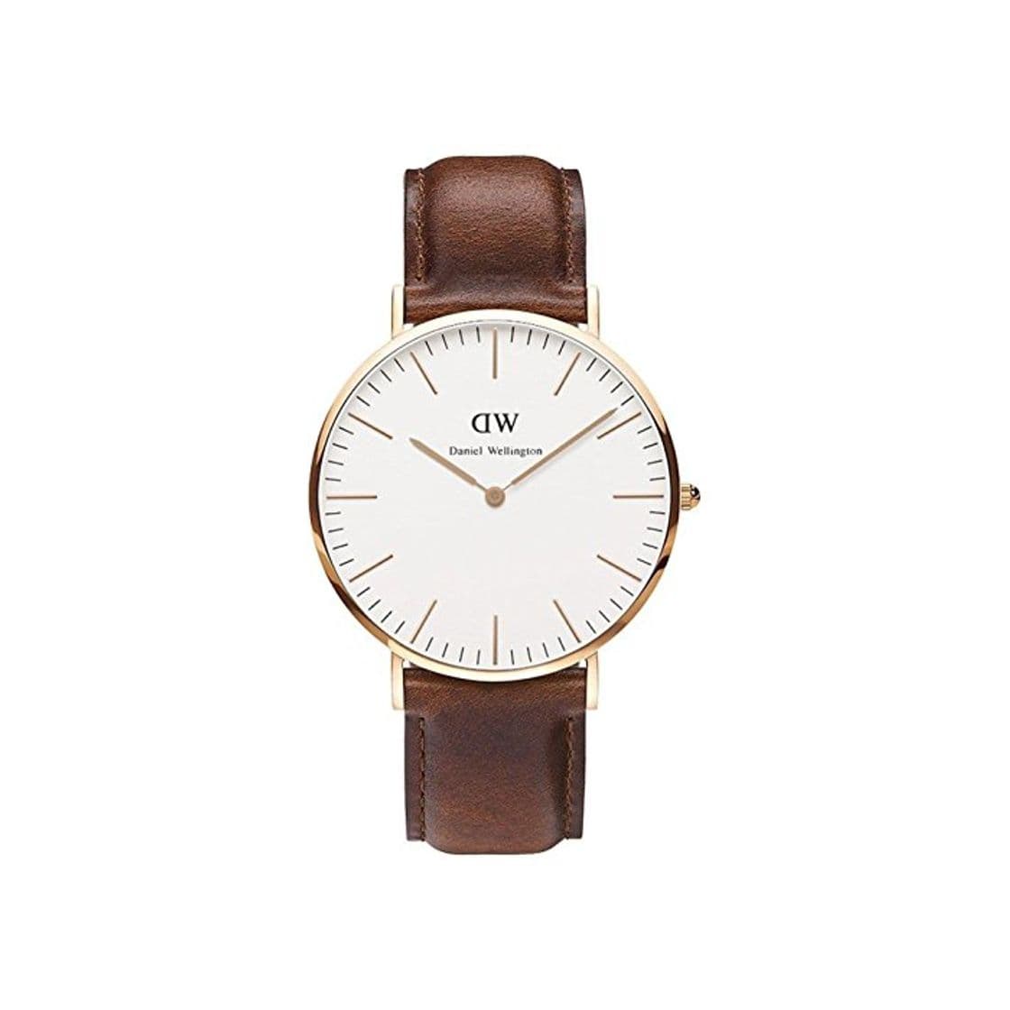 Fashion Daniel Wellington 0106DW Reloj Analógico para Hombre de Cuero Marrón