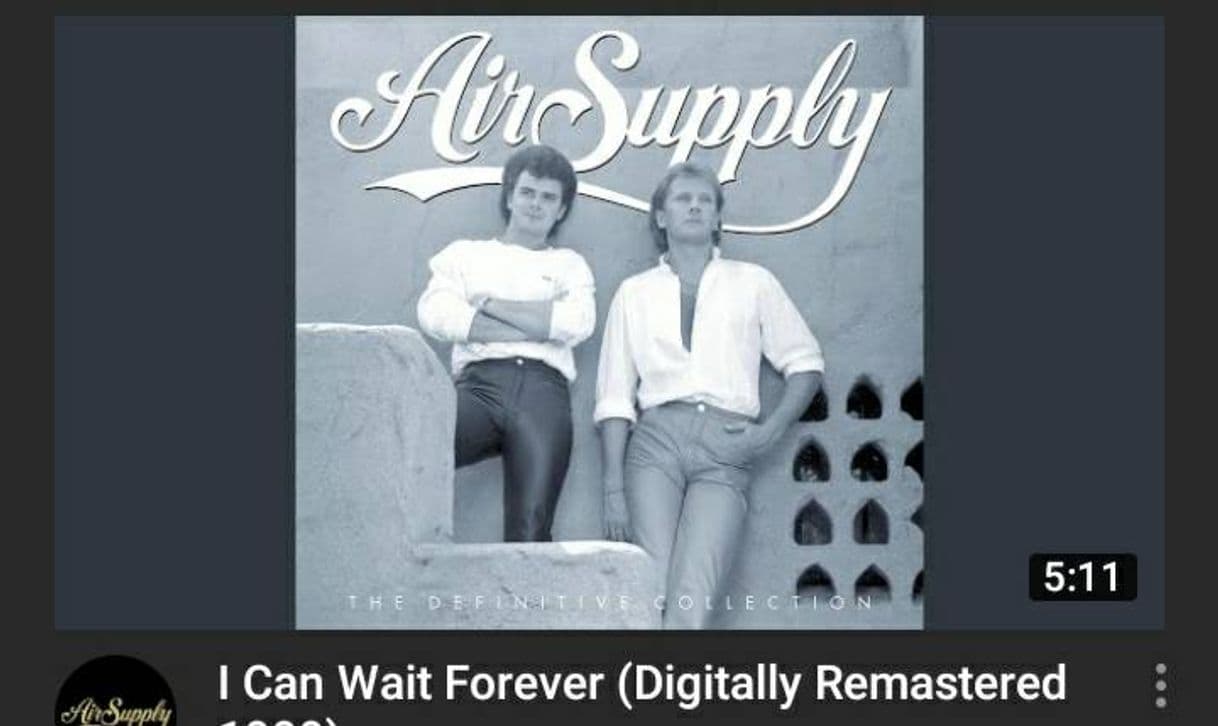 Fashion air supply i can't wait forever