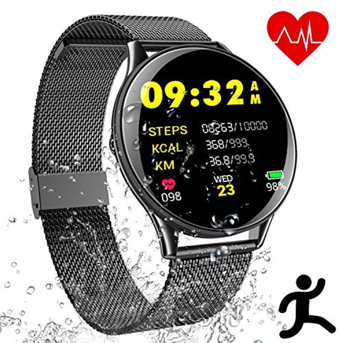 Producto Smartwatch Deportes Impermeable - Reloj Inteligente con Corriendo Pulsómetro Cronómetro Monitor de