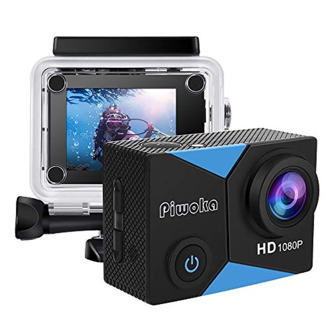 Product Piwoka Cámara deportiva HD1080P 12MP impermeable 30M acción cámara submarina pantalla 2"LCD