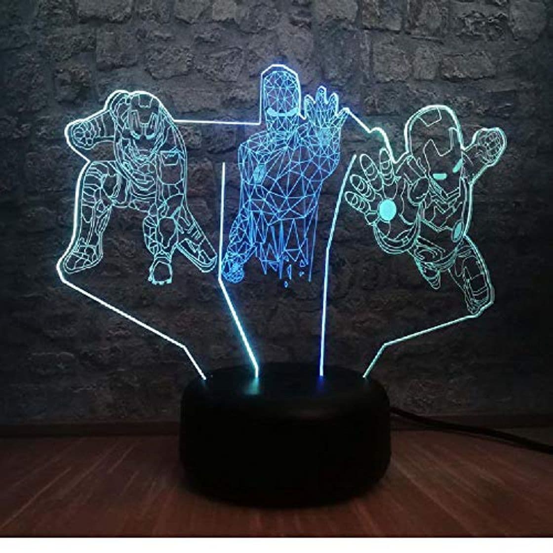 Producto Marvel The Avengers Iron Man 3D Color Mezclado Luminaria Usb Charge Table Lamp Teenager Room Decor Night Light Para Boy Gift Kid Toy