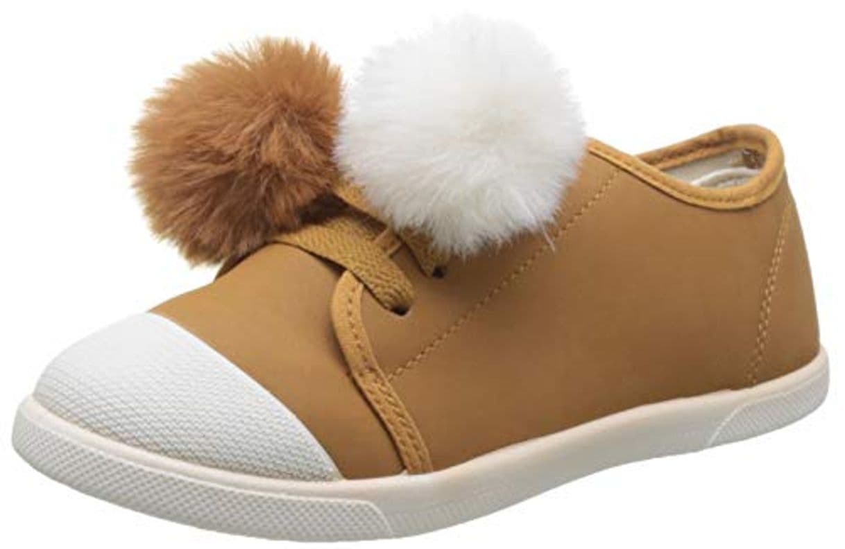 Moda Zippy Zapatillas Pompons, Niñas, Dorado