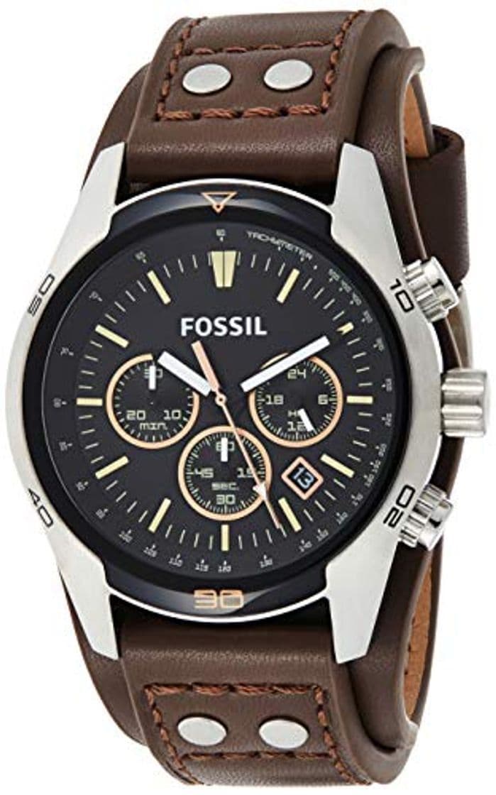 Fashion Fossil Reloj Cronógrafo para Hombre de Cuarzo con Correa en Cuero CH2891